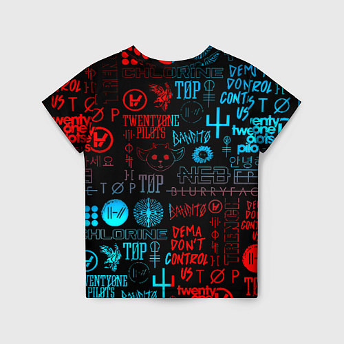 Детская футболка Twenty one pilots rock pattern / 3D-принт – фото 2
