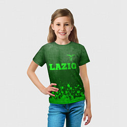 Футболка детская Lazio - green gradient посередине, цвет: 3D-принт — фото 2