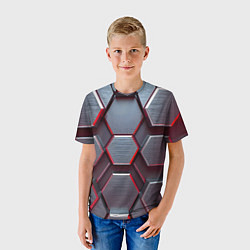 Футболка детская Бордовый бронежилет, цвет: 3D-принт — фото 2