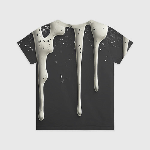 Детская футболка Белая слизь текстура / 3D-принт – фото 2