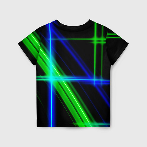 Детская футболка Color blue black green / 3D-принт – фото 2