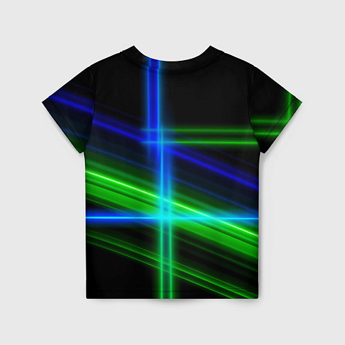 Детская футболка Color blue black green / 3D-принт – фото 2