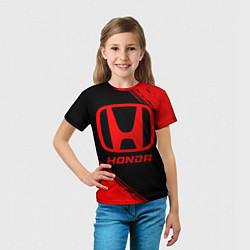 Футболка детская Honda - red gradient, цвет: 3D-принт — фото 2