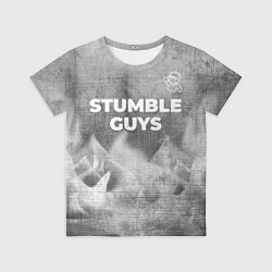 Детская футболка Stumble Guys - grey gradient посередине