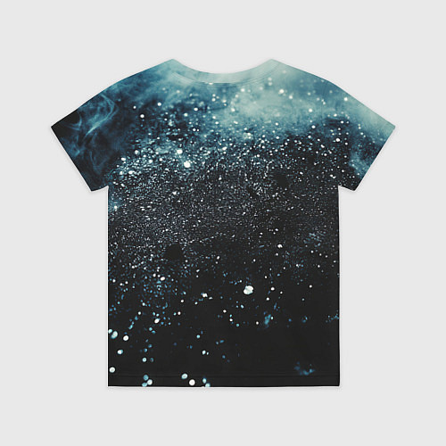 Детская футболка Черно-синий текстурный фон / 3D-принт – фото 2