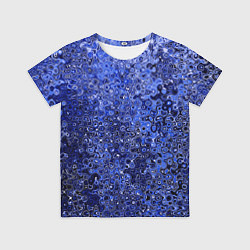 Футболка детская Синий ультрамарин абстрактная текстура, цвет: 3D-принт