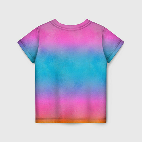 Детская футболка Inzoi розово-голубой фон / 3D-принт – фото 2