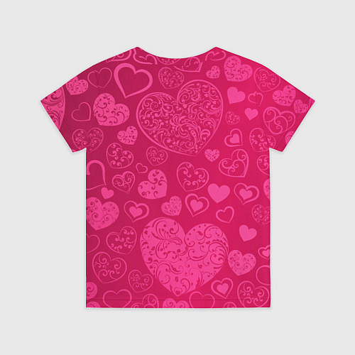 Детская футболка Inzoi лого на розовых сердечках / 3D-принт – фото 2