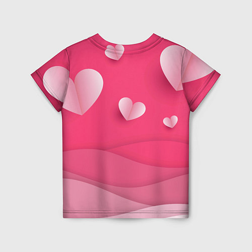 Детская футболка Inzoi розовые сердечки / 3D-принт – фото 2