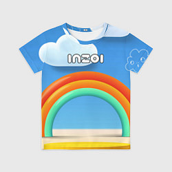 Футболка детская Inzoi объемная радуга и облака, цвет: 3D-принт