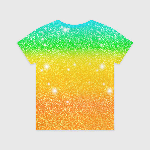 Детская футболка Inzoi зелено-желтый фон / 3D-принт – фото 2