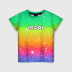 Детская футболка Inzoi блестящий радужный фон