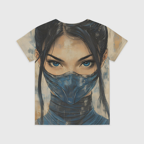 Детская футболка Портрет Китаны - Мортал комбат / 3D-принт – фото 2