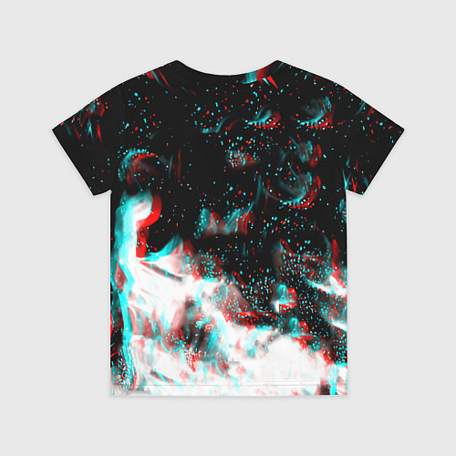 Детская футболка Monster energy огонь глитч / 3D-принт – фото 2