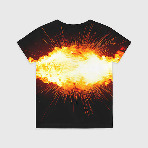 Детская футболка Ядро для талкания в огне / 3D-принт – фото 2
