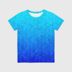 Футболка детская Голубой в синеву с узором, цвет: 3D-принт