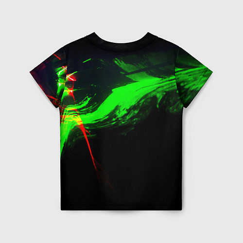 Детская футболка Color black green red / 3D-принт – фото 2