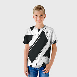 Футболка детская Color black white, цвет: 3D-принт — фото 2