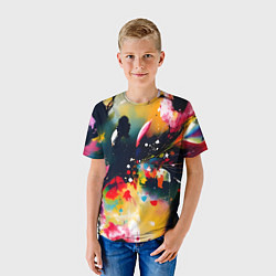 Футболка детская Глубокая абстракция, цвет: 3D-принт — фото 2