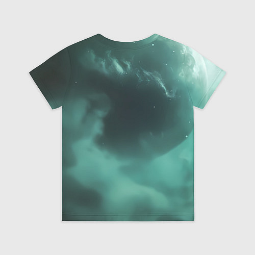 Детская футболка Космонавт скелет с зеленым светом / 3D-принт – фото 2