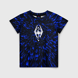 Детская футболка Skyrim blue energy