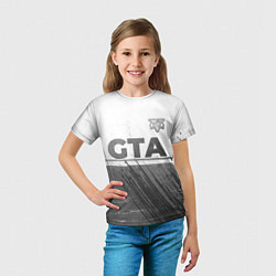 Футболка детская GTA - white gradient посередине, цвет: 3D-принт — фото 2