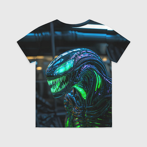 Детская футболка Чужой с зеленым неоном / 3D-принт – фото 2