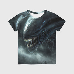 Футболка детская Чужой с открытой пастью, цвет: 3D-принт