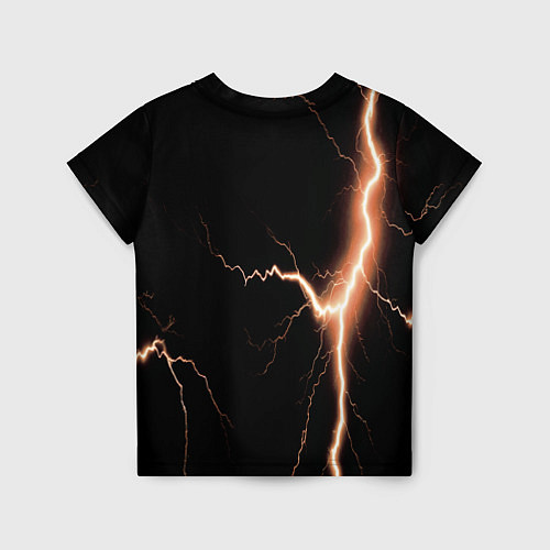 Детская футболка Lightning orange / 3D-принт – фото 2