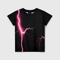 Футболка детская Lightning pink, цвет: 3D-принт