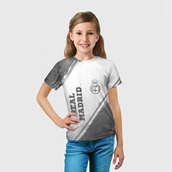 Футболка детская Real Madrid - white gradient вертикально, цвет: 3D-принт — фото 2