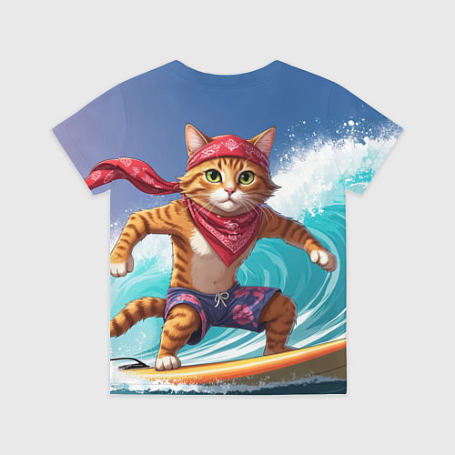 Детская футболка Кот на волне / 3D-принт – фото 2