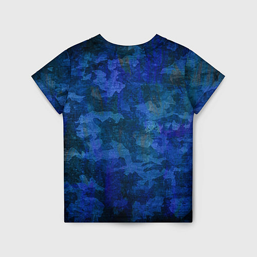 Детская футболка Абстракция - blue uniform camouflage / 3D-принт – фото 2
