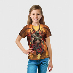 Футболка детская Doom hell gym, цвет: 3D-принт — фото 2