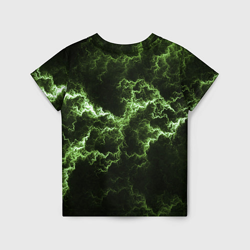 Детская футболка Lightning green glow / 3D-принт – фото 2