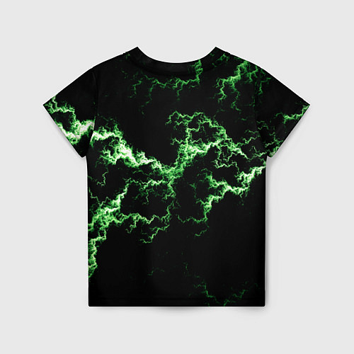 Детская футболка Lightning green glow / 3D-принт – фото 2