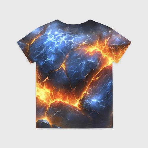 Детская футболка Россия герб и огонь / 3D-принт – фото 2