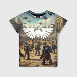 Футболка детская Warhammer 40k поле боя, цвет: 3D-принт