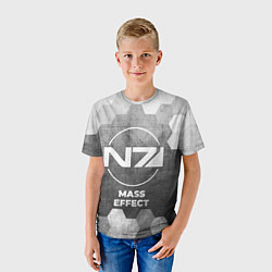 Футболка детская Mass Effect - grey gradient, цвет: 3D-принт — фото 2