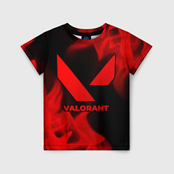 Детская футболка Valorant - red gradient