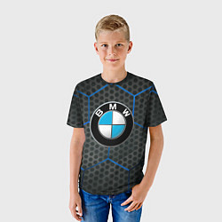 Футболка детская Bmw соты, цвет: 3D-принт — фото 2