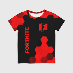 Футболка детская Fortnite - red gradient вертикально, цвет: 3D-принт