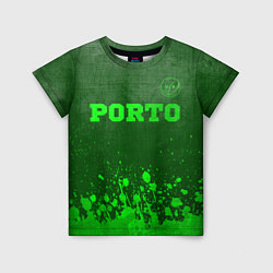 Футболка детская Porto - green gradient посередине, цвет: 3D-принт