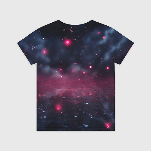 Детская футболка Герб России и фиолетовое свечение / 3D-принт – фото 2