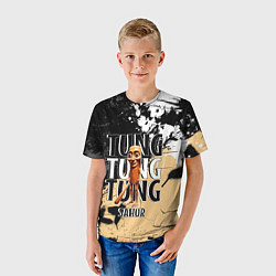 Футболка детская Тунг тунг тунг сахур итальянские мемы, цвет: 3D-принт — фото 2