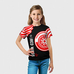 Футболка детская Detroit Red Wings team, цвет: 3D-принт — фото 2