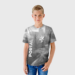 Футболка детская Portal - grey gradient вертикально, цвет: 3D-принт — фото 2