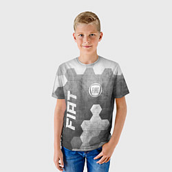 Футболка детская Fiat - grey gradient вертикально, цвет: 3D-принт — фото 2