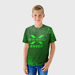 Футболка детская Exeed - green gradient, цвет: 3D-принт — фото 2