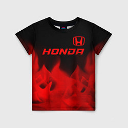 Футболка детская Honda - red gradient посередине, цвет: 3D-принт